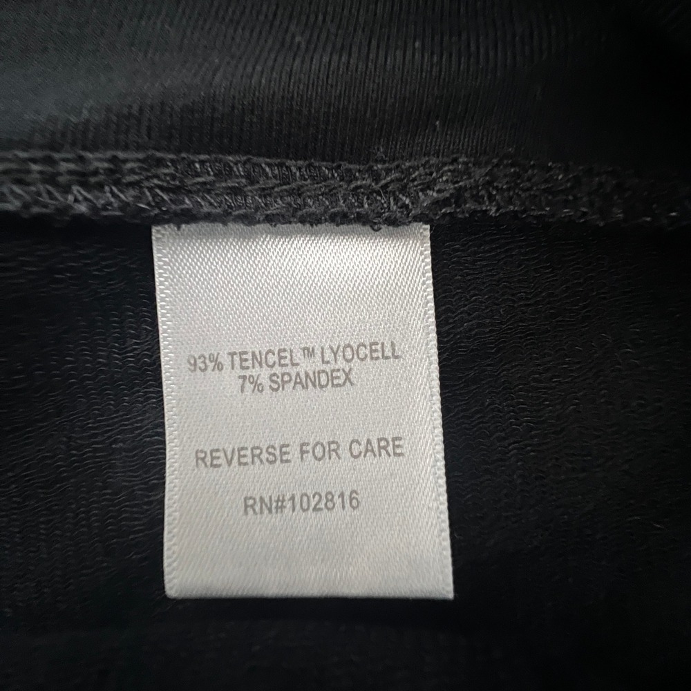 Garnet Hill Pants Women L Black Wide Leg Tencel Lyocell Crop Loungewear Resort - Picture 9 of 11